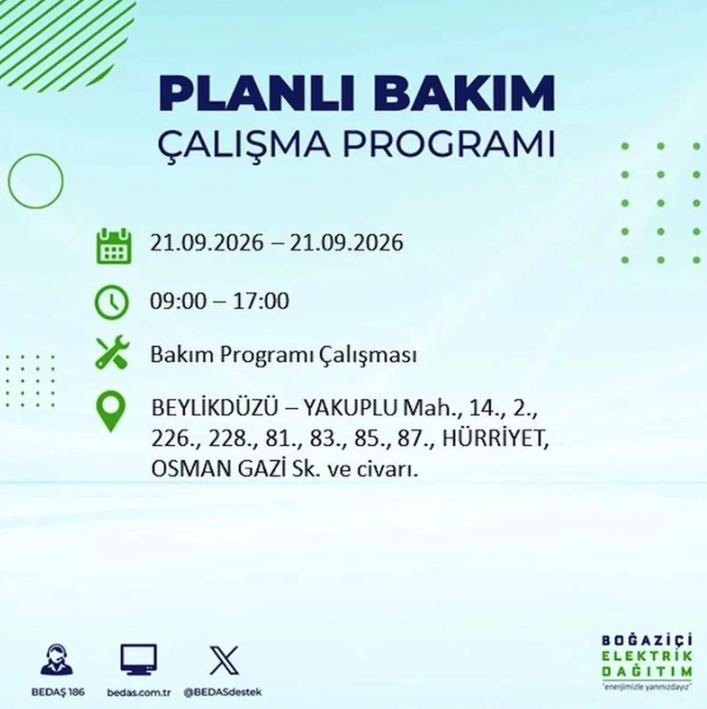 İstanbul iki gün boyunca karanlığa gömülecek! 21-22 Eylül elektrik kesintisi mahalle listesi - Resim: 44