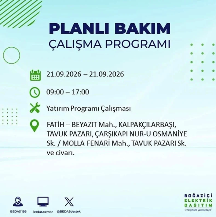 İstanbul iki gün boyunca karanlığa gömülecek! 21-22 Eylül elektrik kesintisi mahalle listesi - Resim: 36