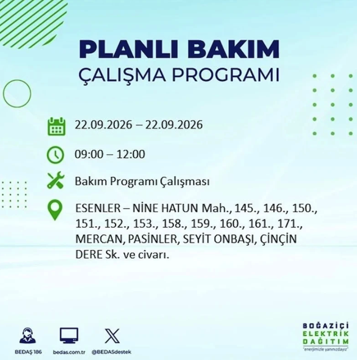İstanbul iki gün boyunca karanlığa gömülecek! 21-22 Eylül elektrik kesintisi mahalle listesi - Resim: 124
