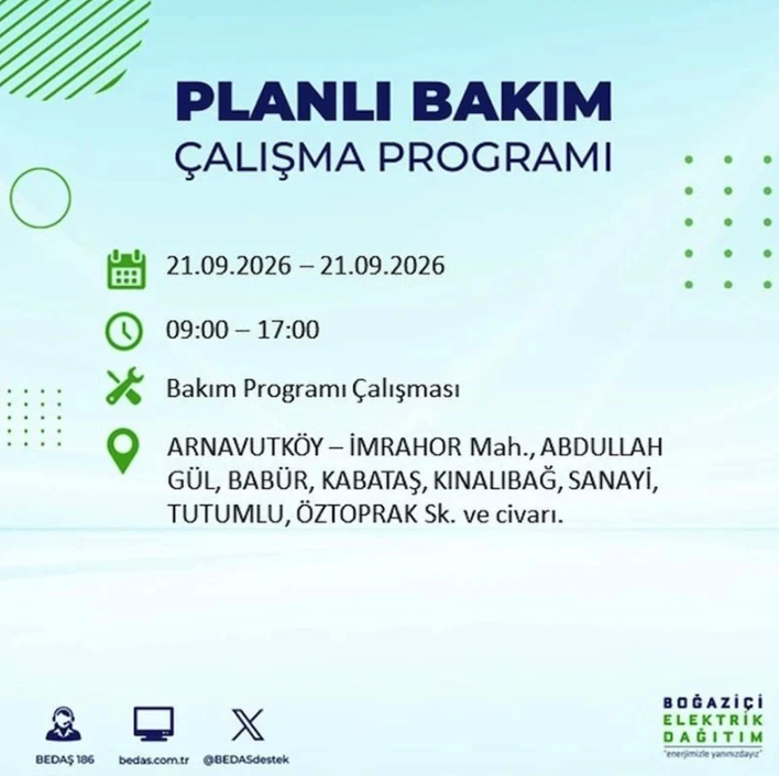 İstanbul iki gün boyunca karanlığa gömülecek! 21-22 Eylül elektrik kesintisi mahalle listesi - Resim: 57