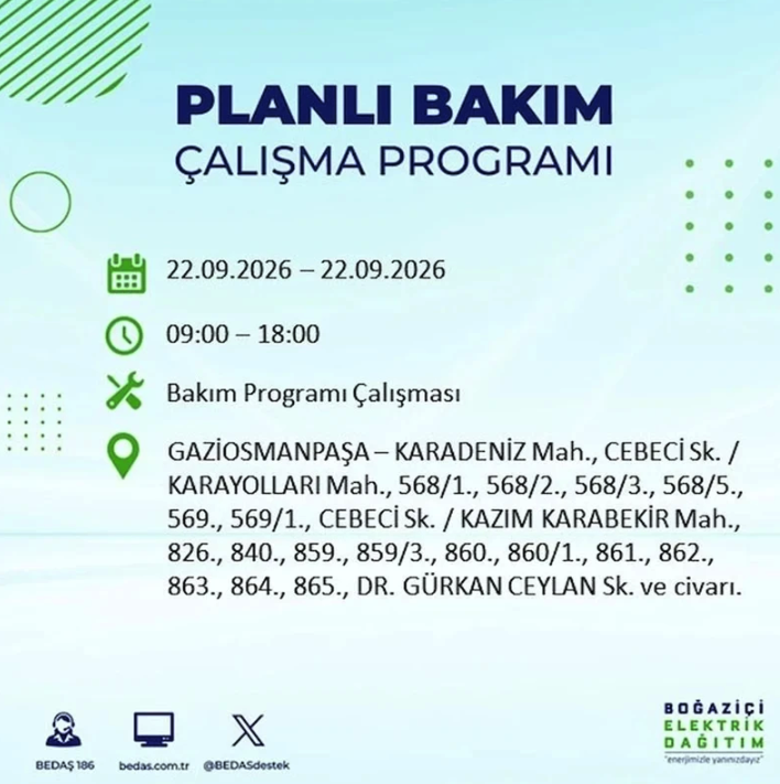 İstanbul iki gün boyunca karanlığa gömülecek! 21-22 Eylül elektrik kesintisi mahalle listesi - Resim: 113