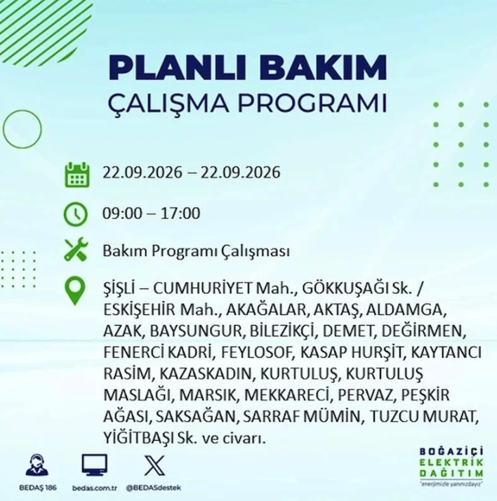 İstanbul iki gün boyunca karanlığa gömülecek! 21-22 Eylül elektrik kesintisi mahalle listesi - Resim: 98