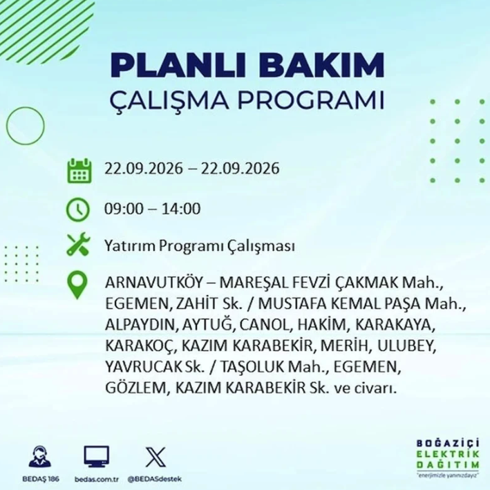 İstanbul iki gün boyunca karanlığa gömülecek! 21-22 Eylül elektrik kesintisi mahalle listesi - Resim: 81