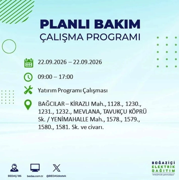 İstanbul iki gün boyunca karanlığa gömülecek! 21-22 Eylül elektrik kesintisi mahalle listesi - Resim: 77