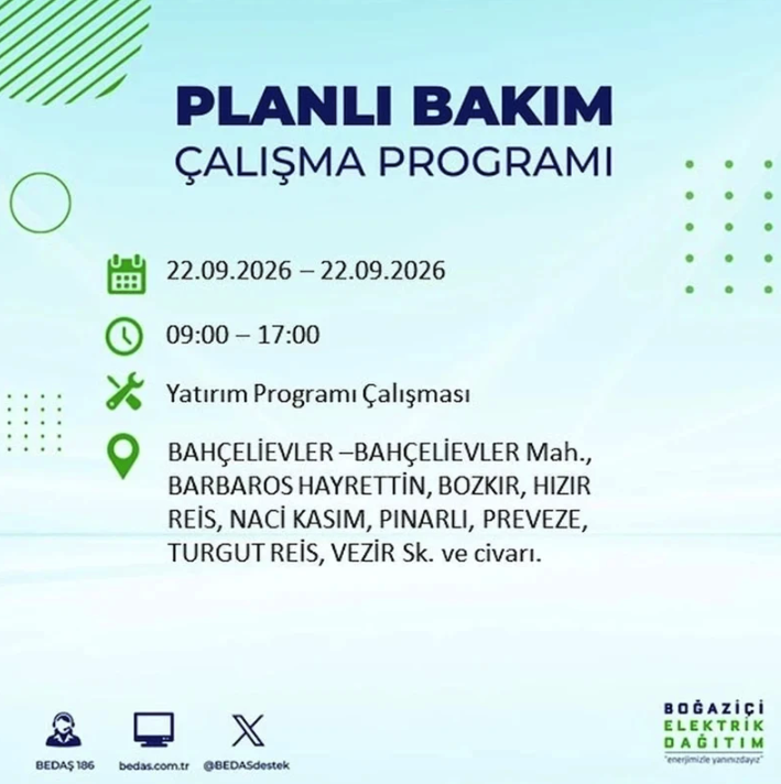 İstanbul iki gün boyunca karanlığa gömülecek! 21-22 Eylül elektrik kesintisi mahalle listesi - Resim: 73