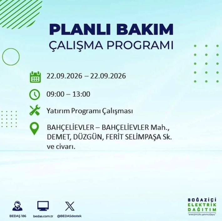 İstanbul iki gün boyunca karanlığa gömülecek! 21-22 Eylül elektrik kesintisi mahalle listesi - Resim: 72