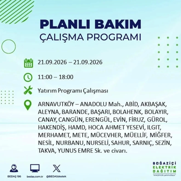İstanbul iki gün boyunca karanlığa gömülecek! 21-22 Eylül elektrik kesintisi mahalle listesi - Resim: 54