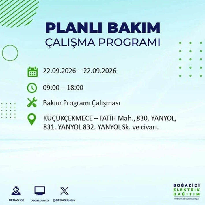 İstanbul iki gün boyunca karanlığa gömülecek! 21-22 Eylül elektrik kesintisi mahalle listesi - Resim: 108