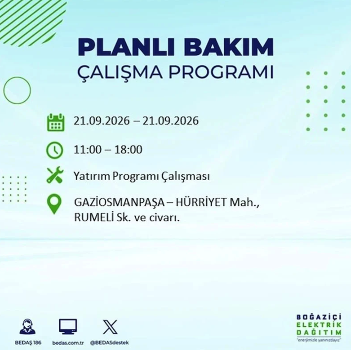 İstanbul iki gün boyunca karanlığa gömülecek! 21-22 Eylül elektrik kesintisi mahalle listesi - Resim: 33