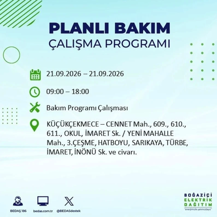 İstanbul iki gün boyunca karanlığa gömülecek! 21-22 Eylül elektrik kesintisi mahalle listesi - Resim: 22