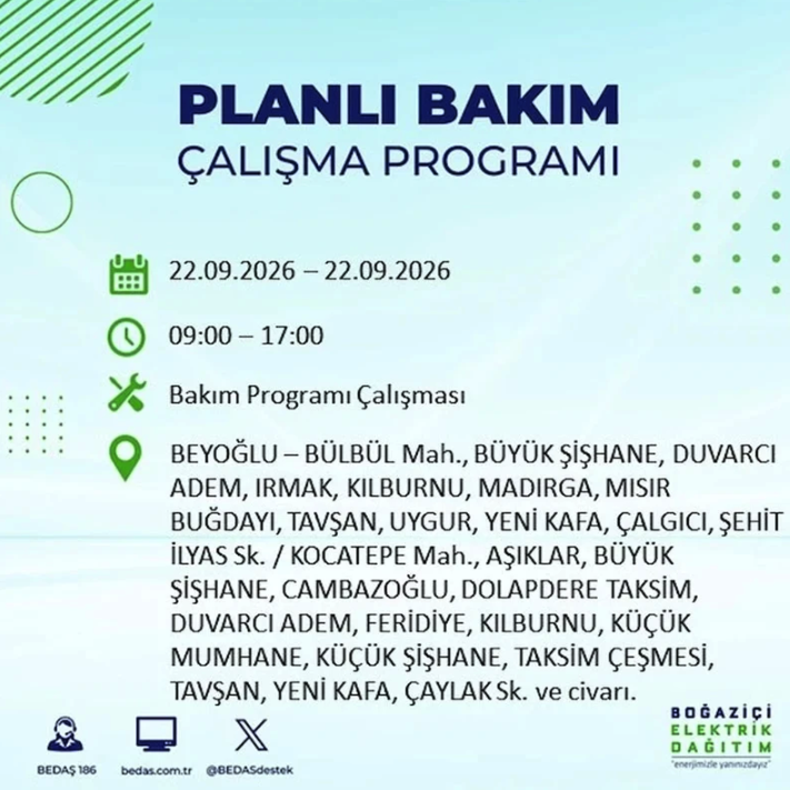 İstanbul iki gün boyunca karanlığa gömülecek! 21-22 Eylül elektrik kesintisi mahalle listesi - Resim: 130