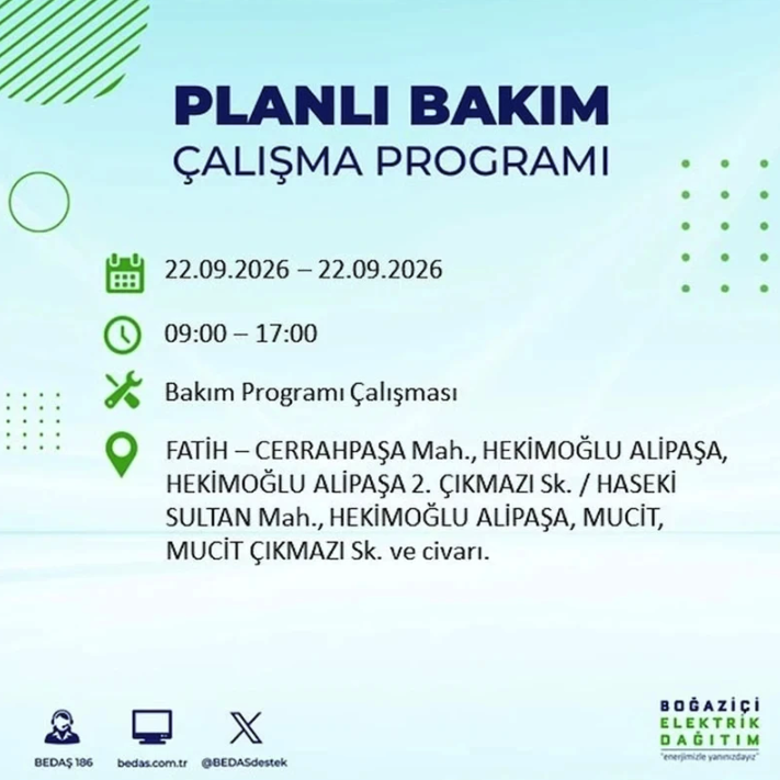 İstanbul iki gün boyunca karanlığa gömülecek! 21-22 Eylül elektrik kesintisi mahalle listesi - Resim: 118