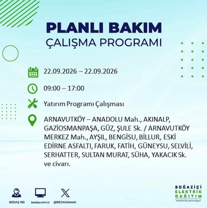 İstanbul iki gün boyunca karanlığa gömülecek! 21-22 Eylül elektrik kesintisi mahalle listesi - Resim: 87