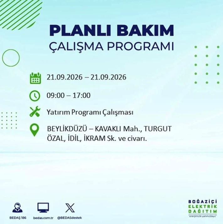İstanbul iki gün boyunca karanlığa gömülecek! 21-22 Eylül elektrik kesintisi mahalle listesi - Resim: 45