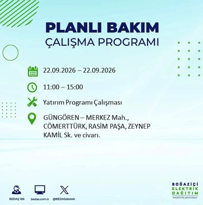İstanbul iki gün boyunca karanlığa gömülecek! 21-22 Eylül elektrik kesintisi mahalle listesi - Resim: 110