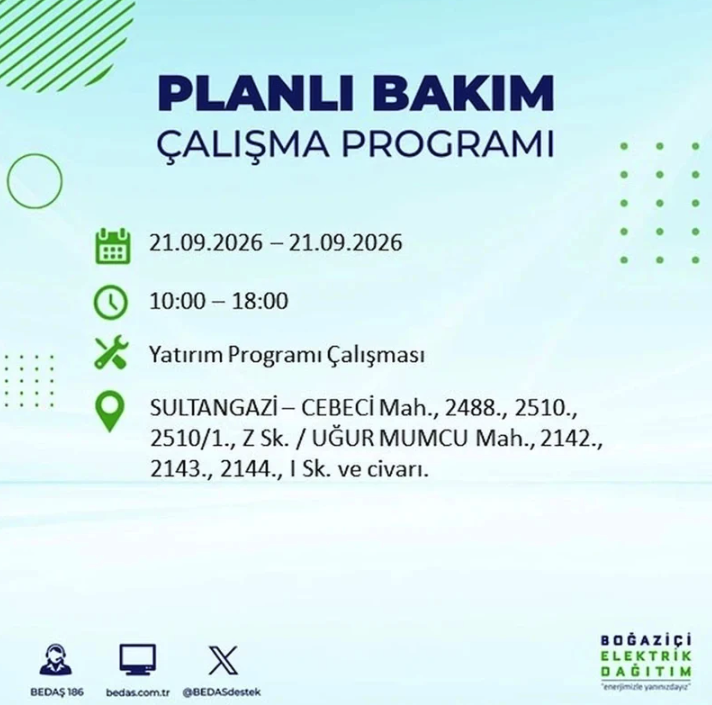 İstanbul iki gün boyunca karanlığa gömülecek! 21-22 Eylül elektrik kesintisi mahalle listesi - Resim: 15