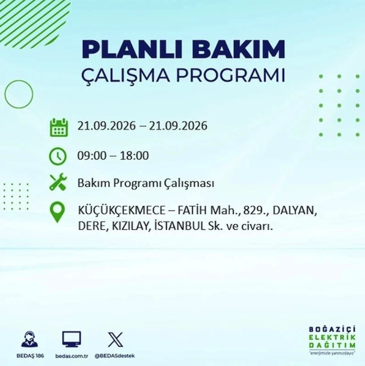 İstanbul iki gün boyunca karanlığa gömülecek! 21-22 Eylül elektrik kesintisi mahalle listesi - Resim: 23