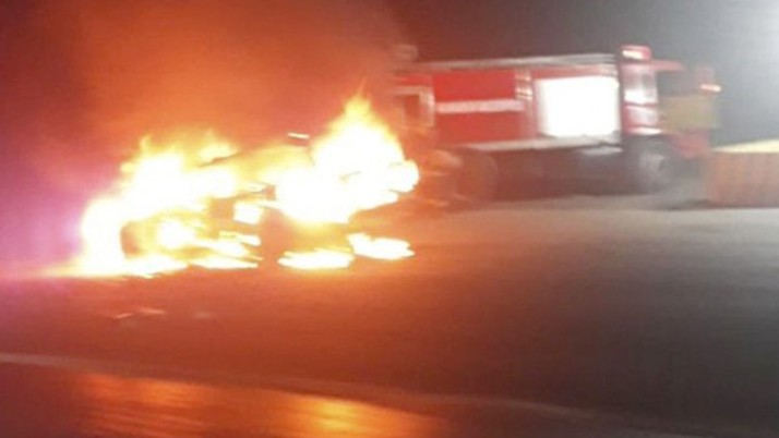 Kesilen cezaya kızdı otomobilini böyle yaktı!