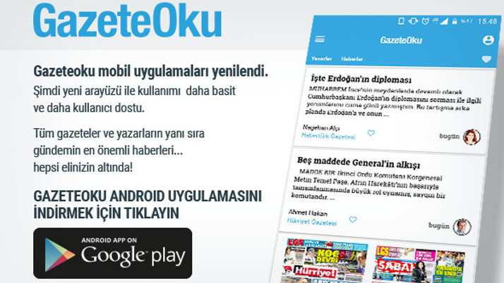 Gazeteoku iOS ve android uygulaması indirdiniz mi?