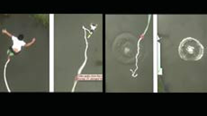 İp koptu jet hızıyla suya düştü 