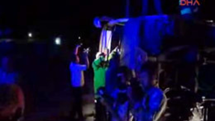 Kırıkkale'de İran otobüsü devrildi