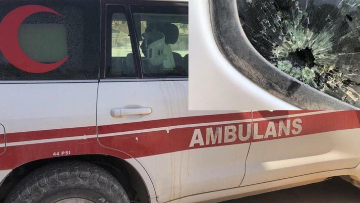 Teröristler hasta bebek ve annesini taşıyan TSK ambulansına saldırdı