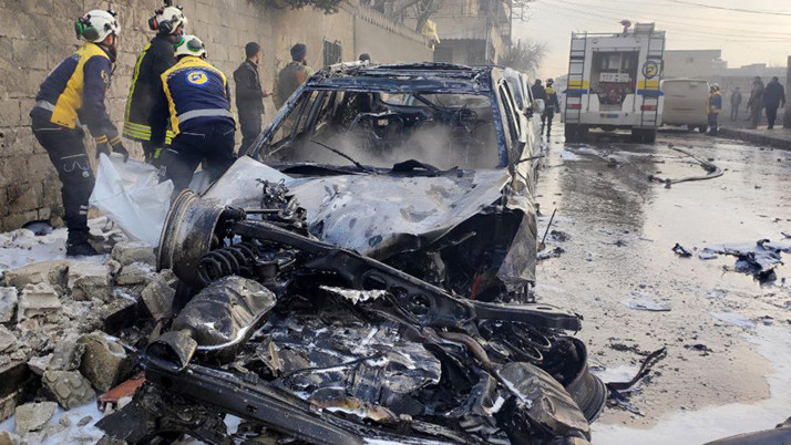 Münbiç'te bomba yüklü araç infilak etti: 2 ölü, 2 yaralı