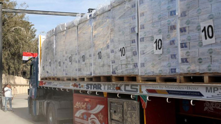 Mısır'dan Gazze'ye 281 yardım tırı geçti