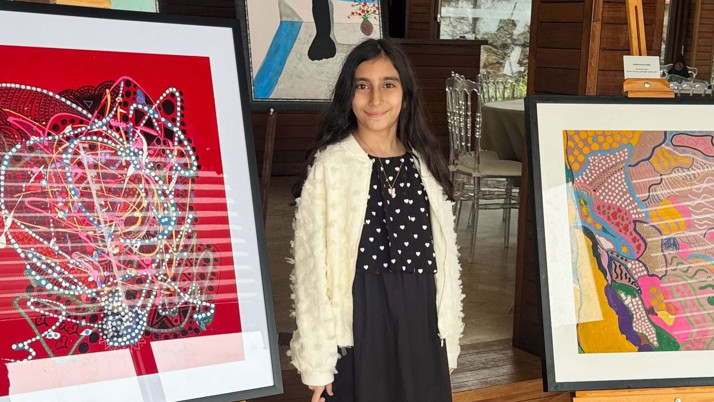 Küçük ressam Zeynep Reyyan Gören'den ilk sergi