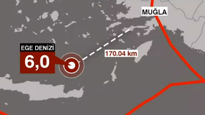 Girit Adası açıklarında 6,2 büyüklüğünde deprem