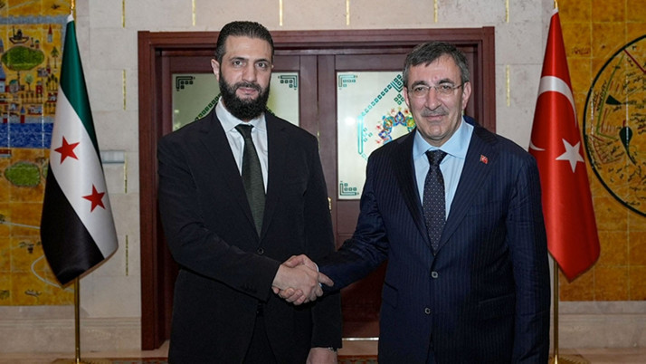 Cumhurbaşkanı Yardımcısı Yılmaz, Suriye Cumhurbaşkanı Şara ile görüştü