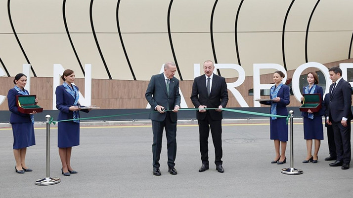 Cumhurbaşkanı Erdoğan ve Aliyev, Laçın Uluslararası Havalimanı'nın açılışını yaptı