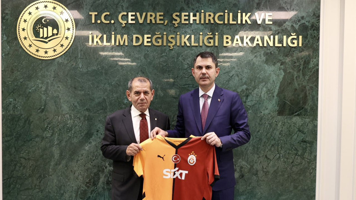 Bakan Murat Kurum, Galatasaray Kulübü Başkanı Dursun Özbek ile görüştü