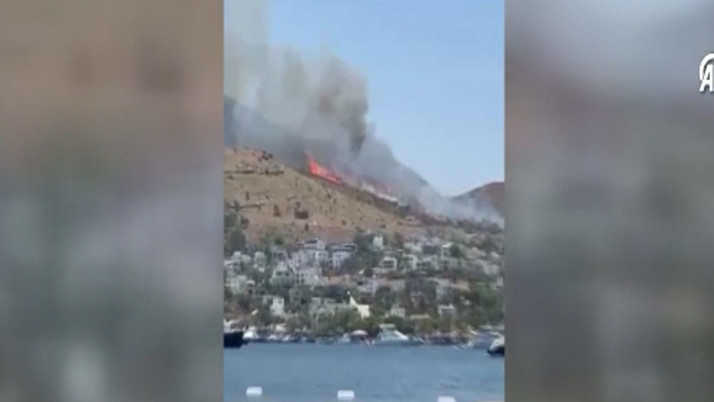 Bodrum'da yangın paniği! Alevler kısa sürede yayıldı, ekipler bölgede