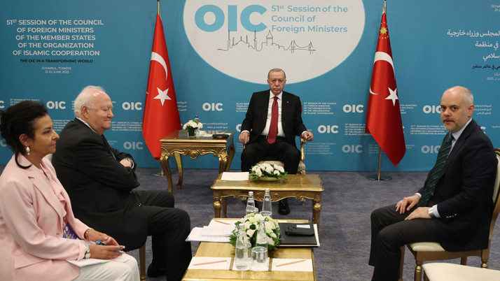 Cumhurbaşkanı Erdoğan, Moratinos'u kabul etti