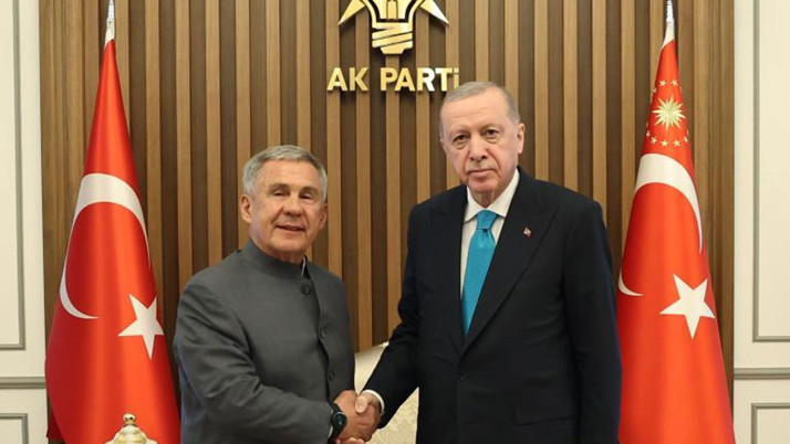 Cumhurbaşkanı Erdoğan, Tataristan Cumhurbaşkanı ile görüştü