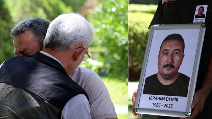 Şehit dozer operatörü İbrahim Demir'e veda! Gözyaşları sel oldu