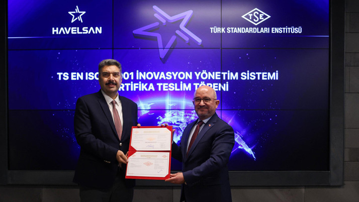 HAVELSAN "TS EN ISO 56001 belgesi" alan ilk yazılım şirketi oldu