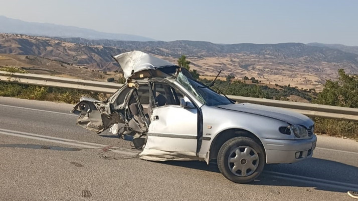 Otomobil ikiye bölündü! Böyle kaza görülmedi