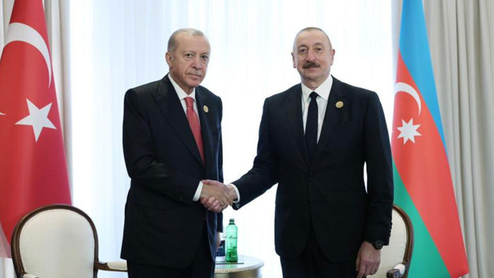 Cumhurbaşkanı Erdoğan, Azerbaycan Cumhurbaşkanı Aliyev ile görüştü