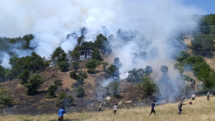 Konya'da yangın çıktı! Ekipler bölgede, Antalya'dan helikopterler gönderildi