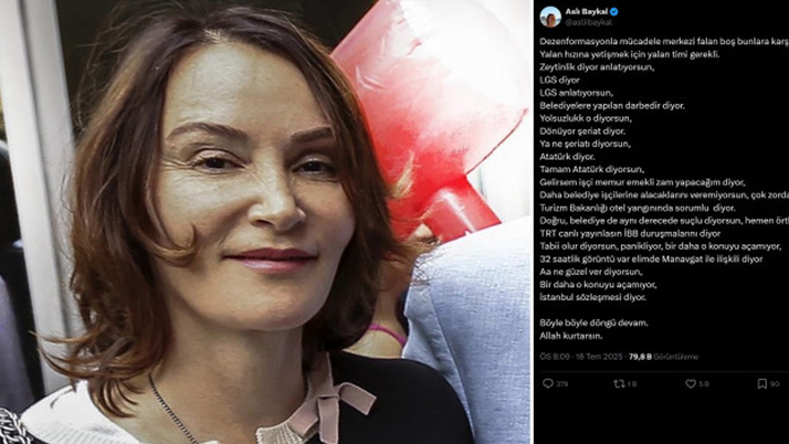 Aslı Baykal'dan CHP'ye: Bunların yalanlarına yetişmek için tim gerekli