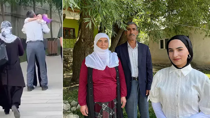 YKS çıkışında çiçekler ile karşılanmıştı! Muşlu Çimen başarılı oldu...