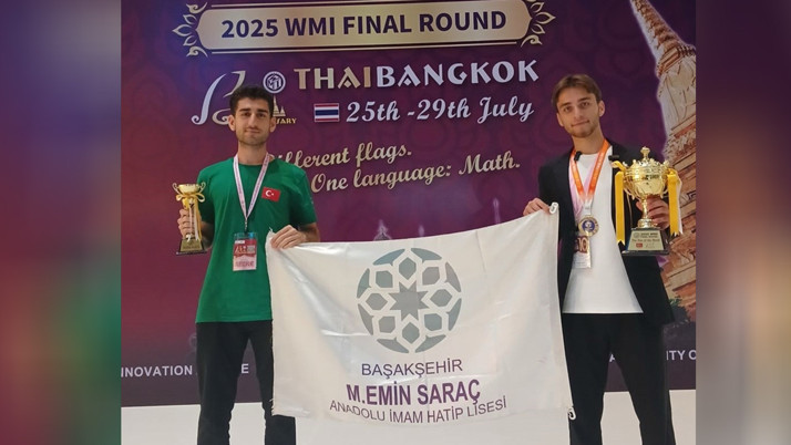 İmam hatip lisesi öğrencisi uluslararası matematik yarışmasında dünya üçüncüsü oldu