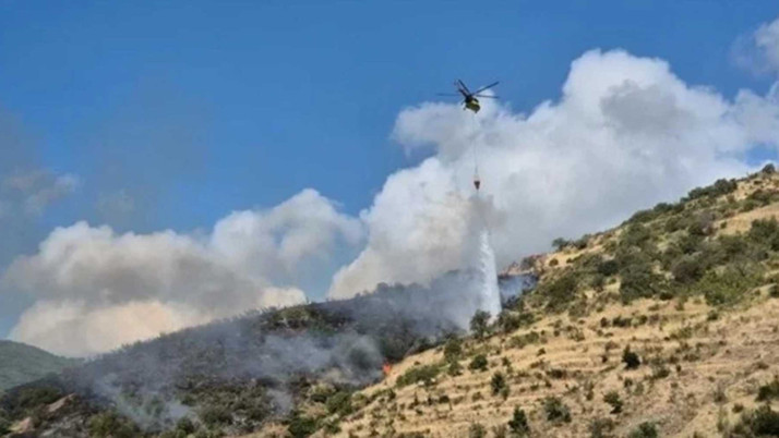 Tekirdağ'da söndürülen yangın yeniden alevlendi
