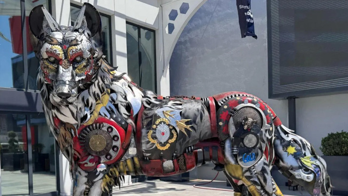 ASELSAN, yaptığı "Bozkurt" heykelini sergiledi