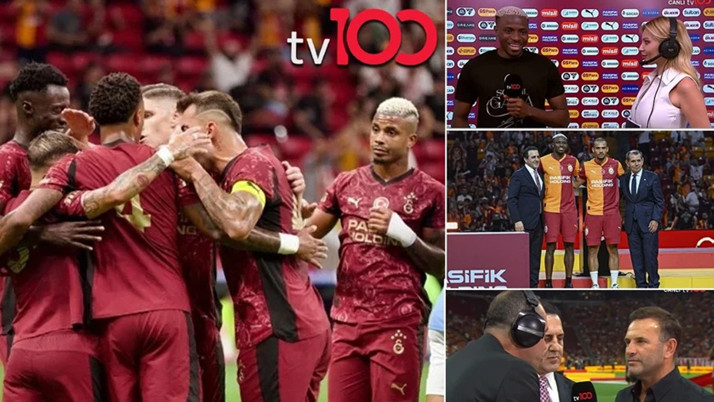 Galatasaray–Lazio maçını canlı yayınlayan tv100 reytinglerde zirveye oturdu