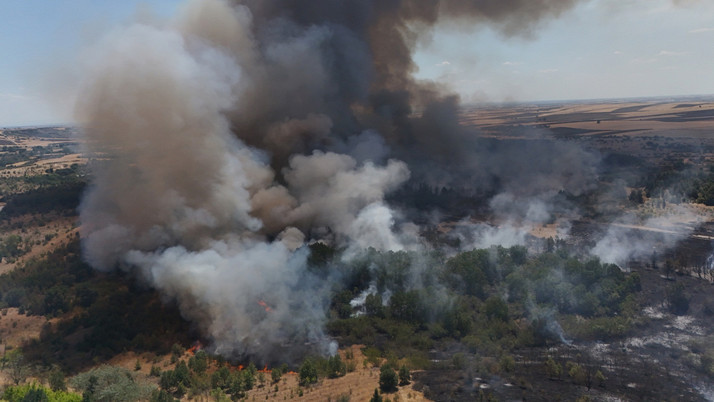 Kırklareli'nde yangın! Avrupa Otoyolu trafiğe kapatıldı
