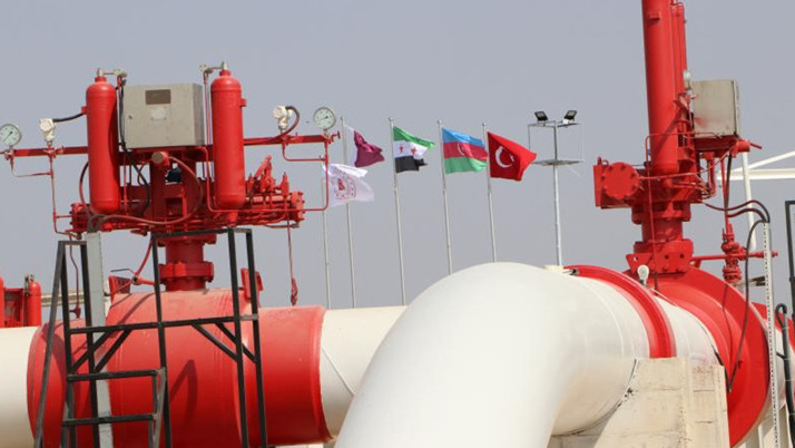 Azerbaycan doğal gazı, Türkiye-Suriye Boru Hattı üzerinden Humus iline ulaştı