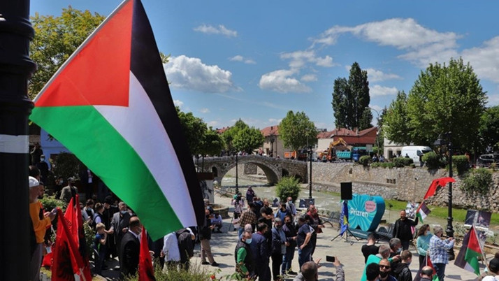 Kosova'da Filistin'e destek gösterisi düzenlendi